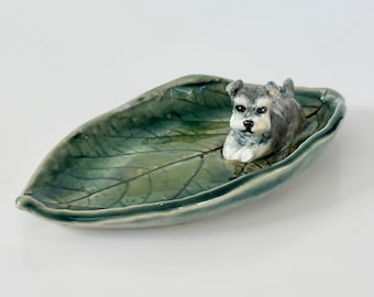 Schnauzer Ring Dish Schnauzer Trinket Dish Ceramic Dish Gift For Mom Gift For Daughter Schnauzer Art Schnauzer Jewelry Dish Schnauzer Mom