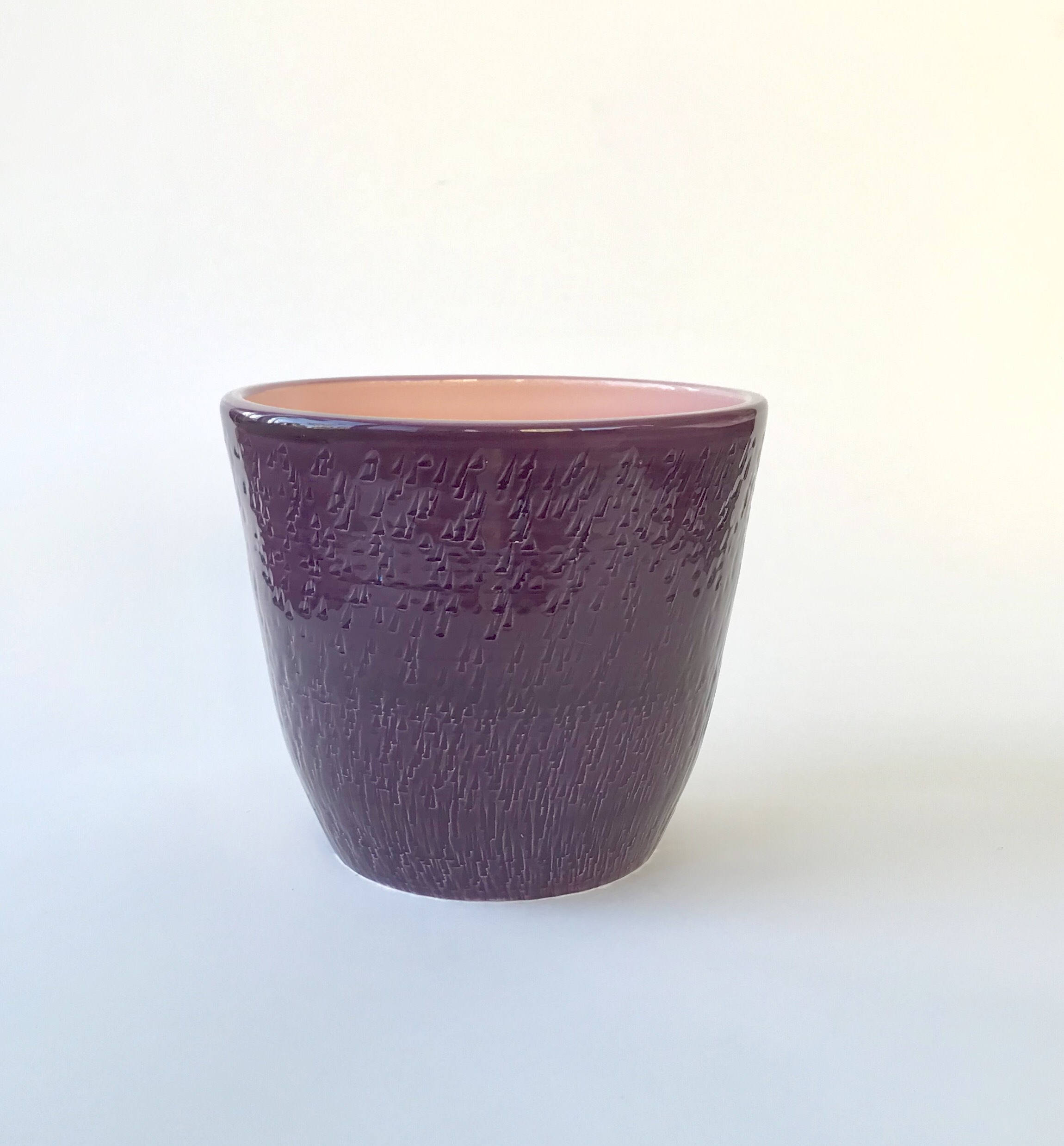 Handmade Purple And Pink Ceramic Orchid Pot With Holes