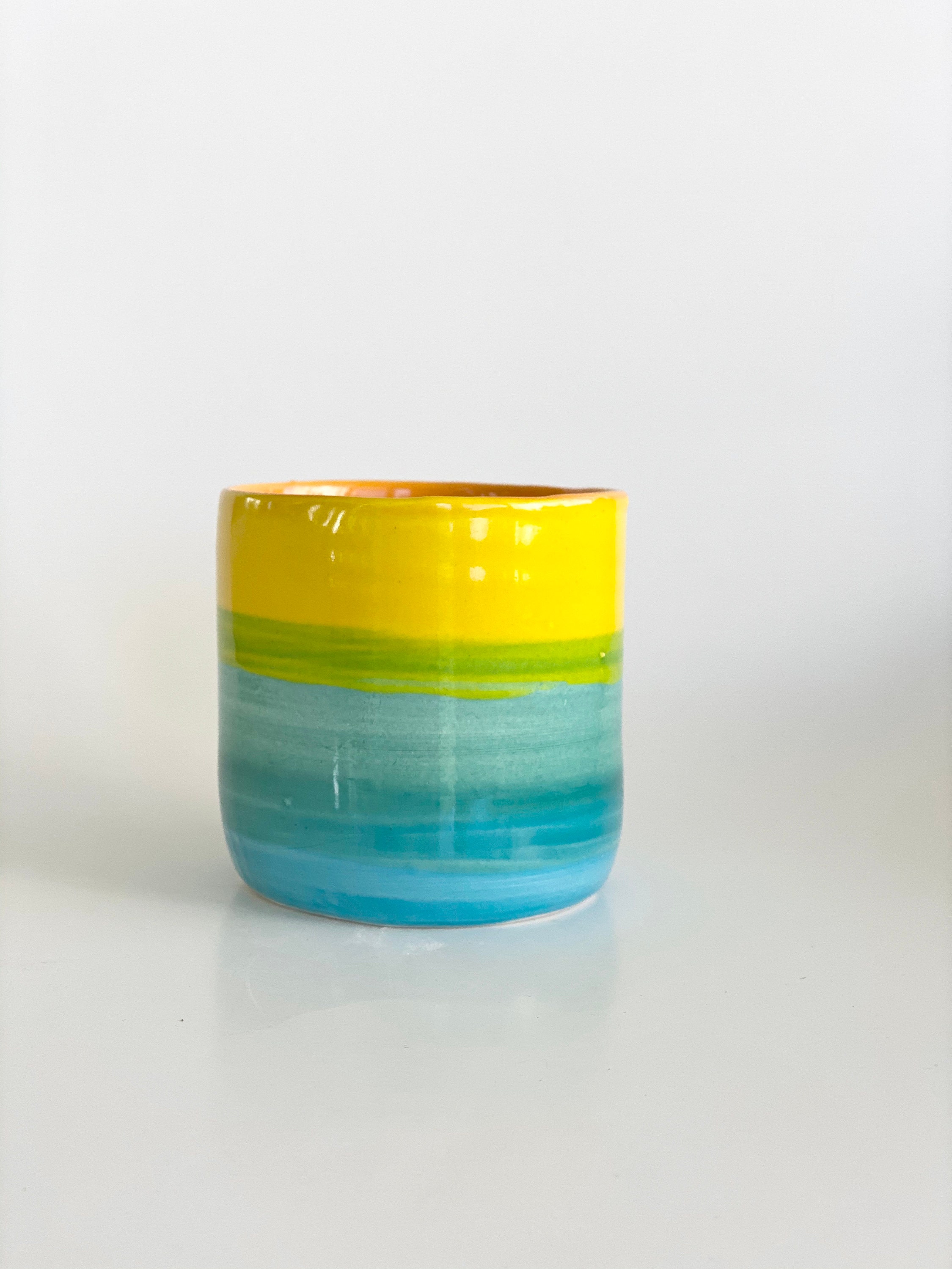 Rainbow Pot, Rainbow Planter, Rainbow Pottery, Colorful Planter