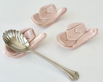 Pink Cowboy Hat Spoon Rest Coffee Western Gift Teaspoon Rest Horse Ranch Gift Texas Home  Coffee Bar Cowboy Gift Kitchen Horse Lover