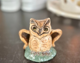 Owl Sculpture Figurine Owl Gift Paperweight Goth Owl Lover Gifts Gothic Kitchen Decor Library Gothic Owl Bookshelf Figurine Goth Home Owl
