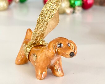 Dachshund Dog Christmas Ornament, Christmas Ornament, Dog Ornament For Christmas Tree