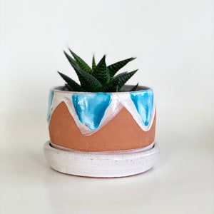 Small Terra Cotta Planter Terracotta Pot Planter with Drainage Southwest Decor Round Southwest Pot Terracotta Plant Pot Southwest Home image 1