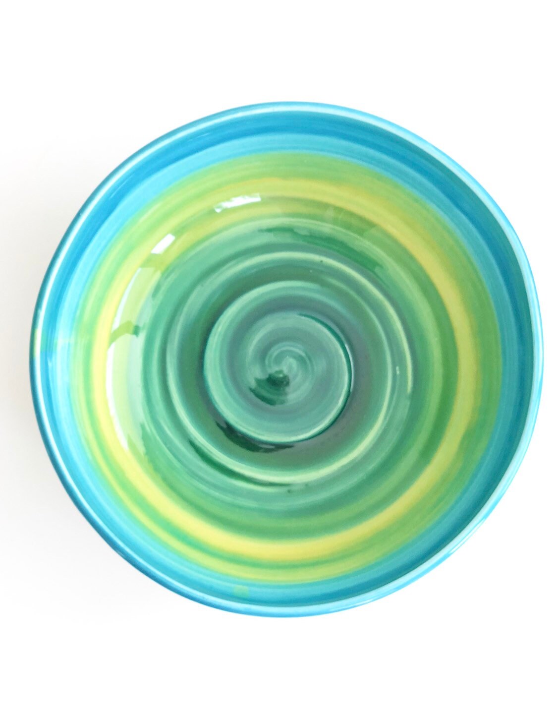 Turquoise Serving Bowl Handmade Pottery