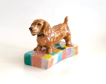 Dachshund Paperweight  Dachshund Art  Dachshund Statue  Dachshund Sculpture  Wiener Dog  Dachshund Puppies  Dachshund Puppy Gift  Dog Art