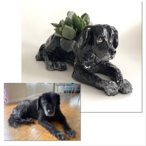 Dog Sculpture Dog Planter Dog Portrait Pet Memorial Gift