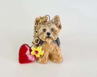 Yorkie Bag Charm Handmade Yorkie Gift Dog Lovers Cute Yorkshire Terrier Accessory Unique Birthday Gift Yorkie Mom Dog Bag Decor Yorkie Puppy