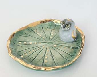 Owl Ring Dish Owl Trinket Dish Ceramic Trinket Dish Gift For Owl Mom Daughter Owl Art Owl Jewelry Dish Owl Decor