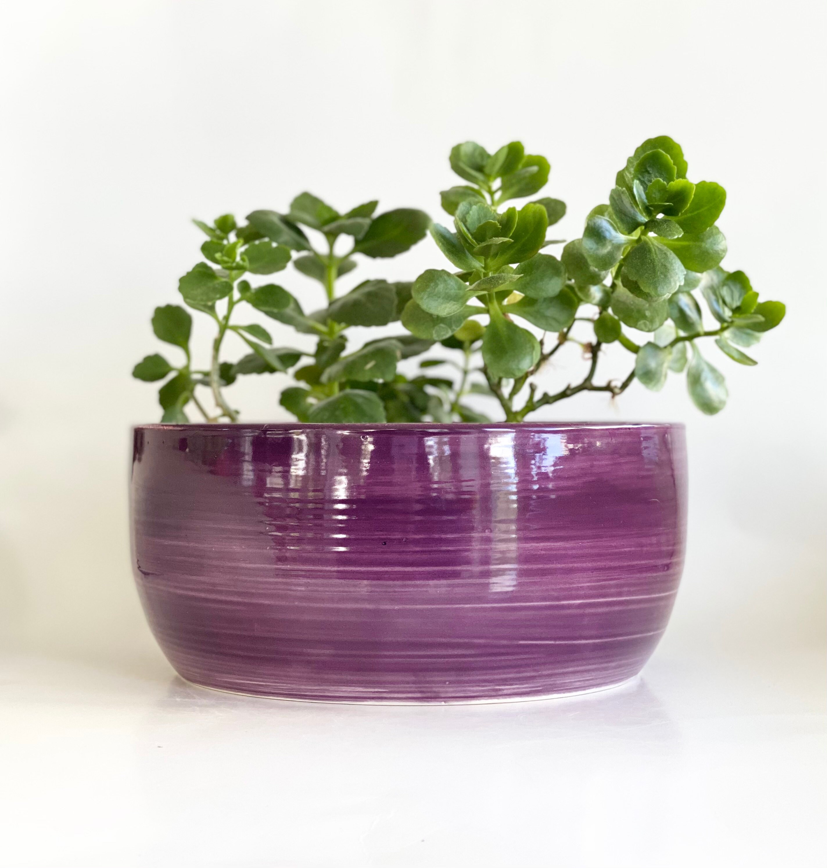 Purple Planter Plant Pot Ceramic Pot Pot Planter House Plant Pot Cache Pot Planter Ceramic Purple Planter Pot
