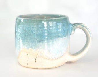 Handmade Pottery Coffee Mug: 16oz Ceramic Tea Mug, Boho Kitchen