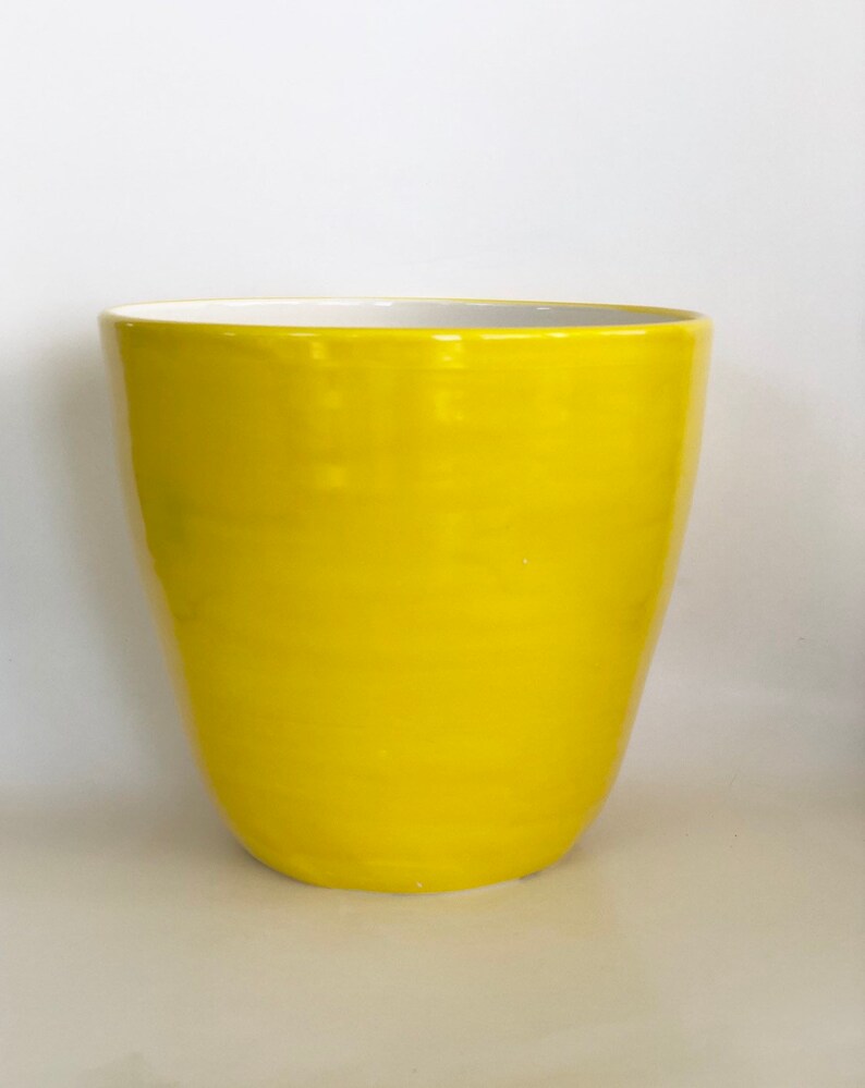 Yellow Planter No Drainage Holes