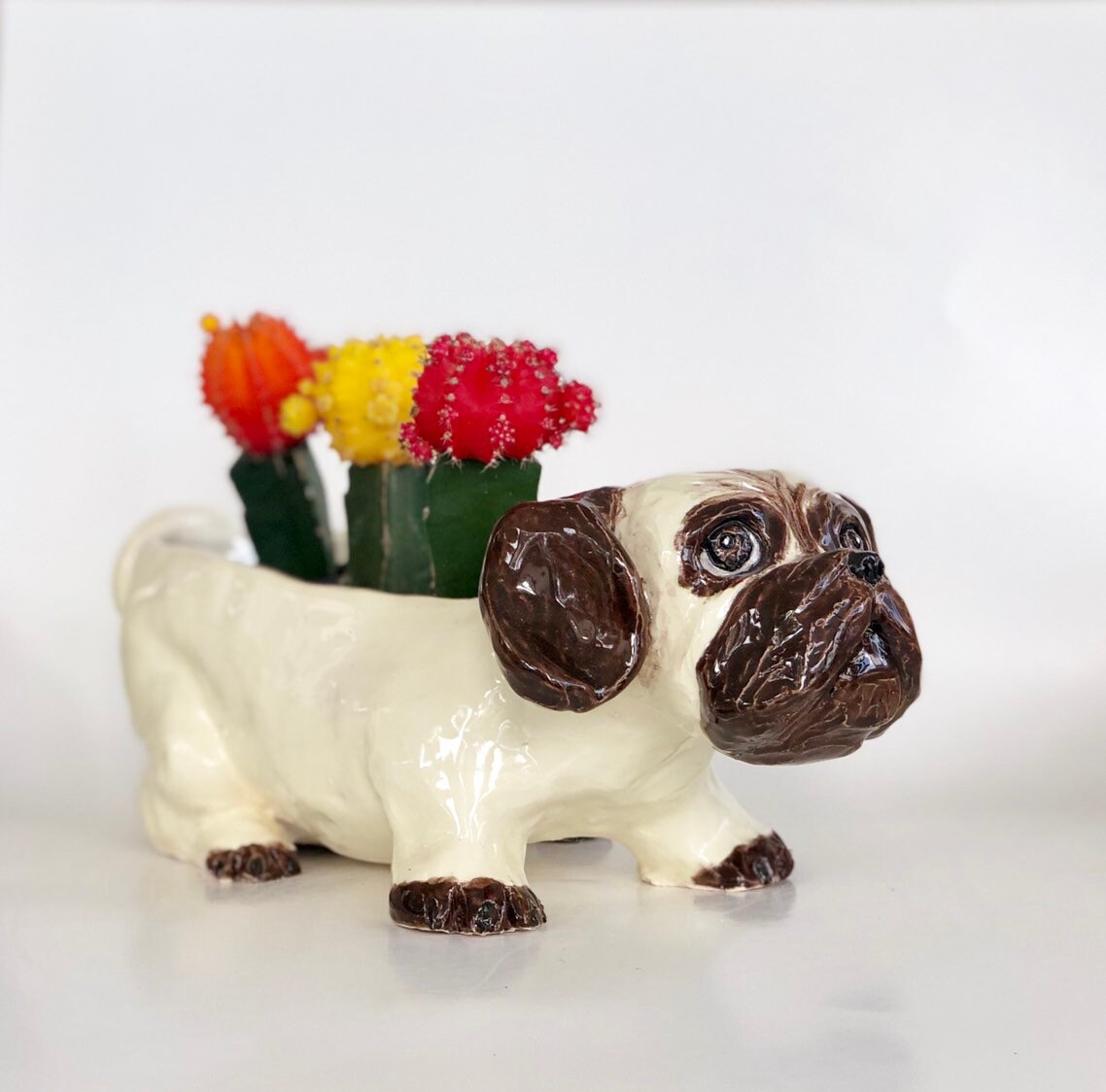 Pug Succulent Pot, Pug Succulent Planter, Pug Pot, Pug Lover Gift ...