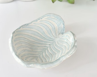 Ring Dish Holder Jewelry Ring Holder Ceramic Leaf Decor Kitchen Ring Dish Handmade Nature Inspired   Jewelry Holder Birthday Gift Jewelry
