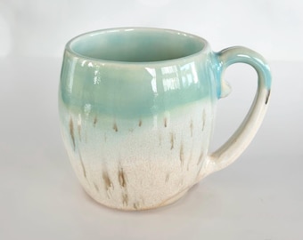 Handmade Pottery Coffee Mug: 16oz Ceramic Tea Mug, Boho Kitchen