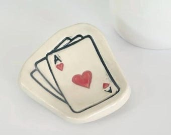 Teaspoon Rest Bridge Game Decor Card Game Poker Playing Card Gift Coffee Lover Birthday Tea Lover Gift Ace Card Bridge Player Gift Card Game