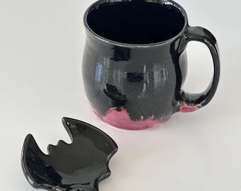 Goth Coffee Mug Spoon Rest Set Mug Gothic Gift Coffee Lover Goth Birthday Gift Coffee Bar Mug Gift Home Coffee Station  Kitchen Decor Goth
