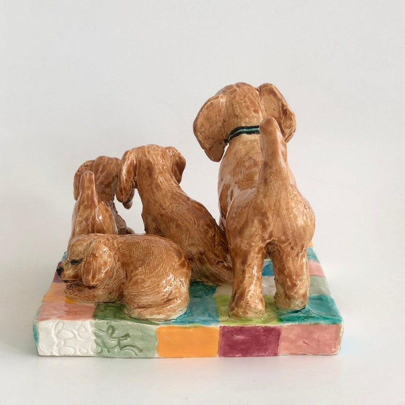 Sculpture teckel fait main table basse teckel Art table basse sculpture cadeau pour chien maman cadeau pour maman teckel image 7