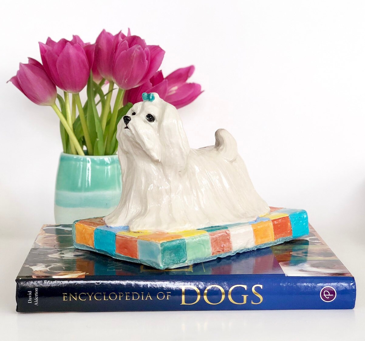 Presse-Papiers Maltais, Maltais Céramique Handsculpted, Maltais d'argile, Figurines Maltaises, Press