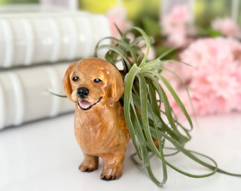 Golden Retriever Gift Air Planter Retriever Sculpture Air Plant Holder Retriever Mom Gift Dog Mom Planter Dog Art Gift