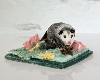 Opossum Gift Sculpture Art Goth Home Opossum Decor Art Opossum Coffee Table Art Home Opossum Lover Gift Possum Art Handmade Possum Trinket