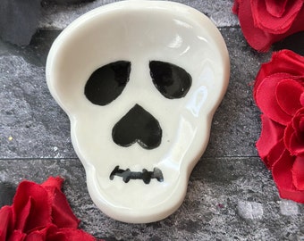 Skull Teaspoon Rest  Teaspoon / Coffee Rest   Halloween Gift  Halloween Coffee Bar  Gothic Kitchen