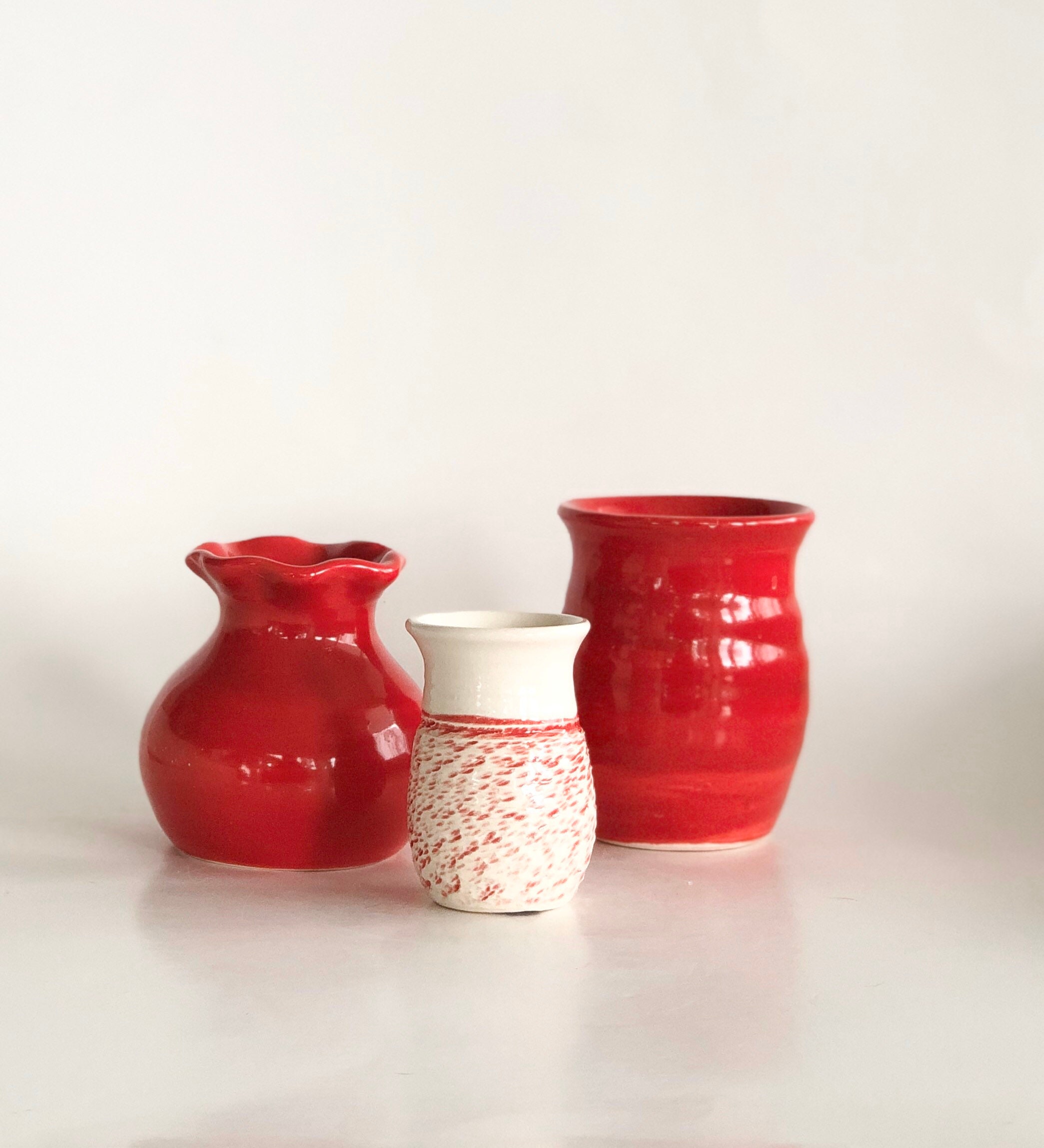 Red Bud Vase, Bud Vase, Small Vase, Cute Vase, Pretty Bud Vase, Little