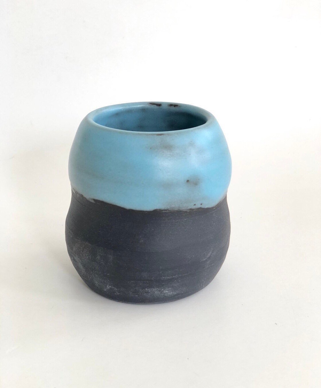 Small Porcelain Vase, Porcelain Mini Bud Vase, Black Porcelain Vase