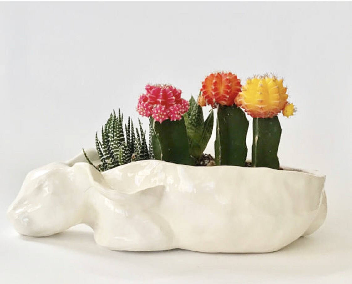 Rabbit Planter, Rabbit Lover Gift, Rabbit Collector, Bunny Planter