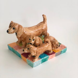 Sculpture teckel fait main table basse teckel Art table basse sculpture cadeau pour chien maman cadeau pour maman teckel image 6