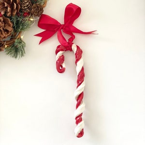 Candy Cane Ornament, Handmade Candy Cane Ornament, Ceramic Candy Cane, Secret Santa Ornament, Secret Santa Christmas Gift, Ornament