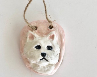 Westie Gifts  Westie Figurine  Westie Dog  Westie Dog Sculpture  Dog Mom  Westie Art  Wall Art  Cute Dog  Westie Dog  Westie Gift