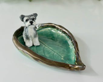 Schnauzer Ring Dish Schnauzer Trinket Dish Ceramic Dish Gift For Mom Gift For Daughter Schnauzer Art Schnauzer Jewelry Dish Schnauzer Mom