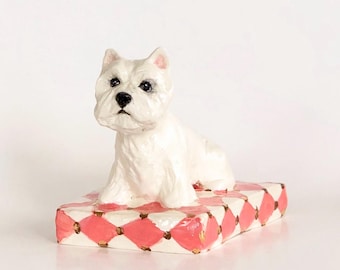 Westie Dog Gift, Westie Paperweight, Small Westie, Westie Gifts, Ceramic Westie, Small Westie Statue, Westie Lover Gift, Westie Accessory