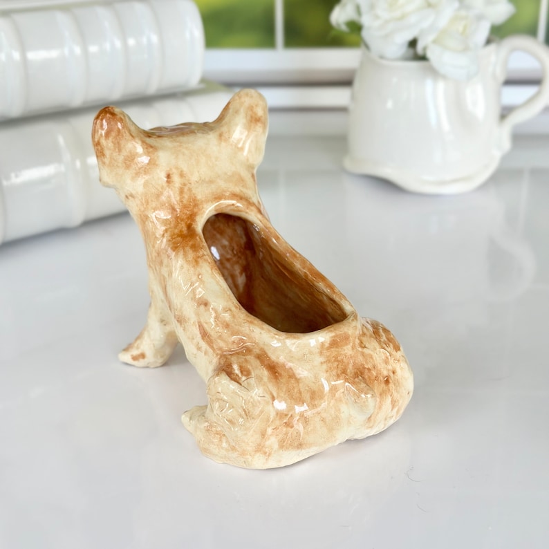 Handmade Pug Planter Pot