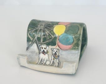 Pet Portrait Cell Phone Holder Custom Dog Mom Gift Mother’s Day Gift Cell Phone Holder Phone Stand Gift Dog Mom Birthday Mom Present Dog Art