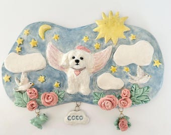 Custom Pet Portrait Dog Memorial Gift Dog Portrait Plaque Dog Memorial Pet Wall Art Sculpture Dog Memorial Loss Gift Memorial Art Dog