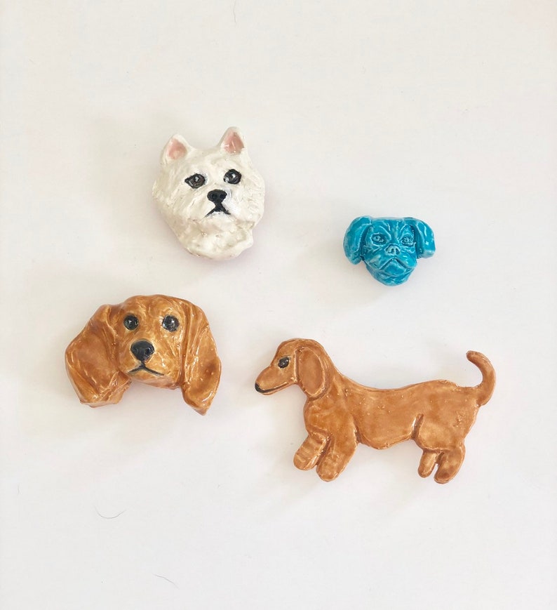 Dog Magnets Handmade Dog Magnets Dachshund Magnet Westie | Etsy