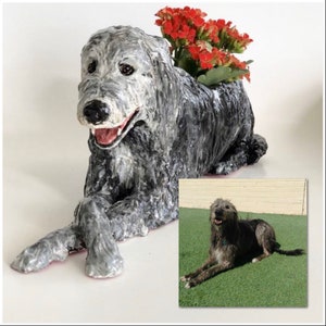 Custom Dog Portrait Personalized Dog Sculpture Dog Planter Dog Portrait Pet Memorial Gift