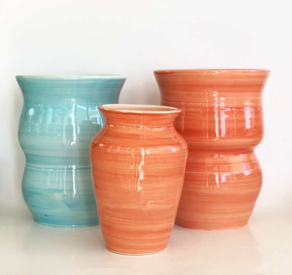 Pottery Vase, Handmade Ceramic Vase, Boho Vase, Boho Decor, Peach Vase, Big Vase, Ceramic Vase