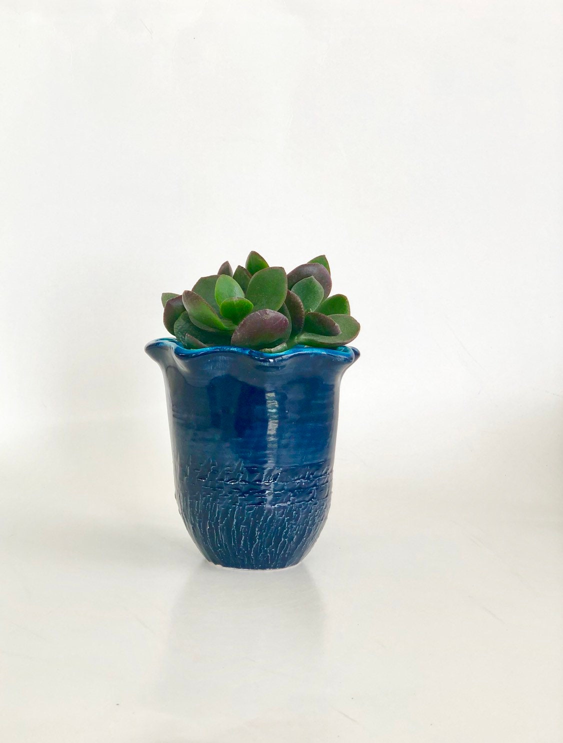 Small Ceramic Vase, Blue Flower Vase, Navy Pottery Vase, Ceramic Flower Vase, Bud Vase, Flower