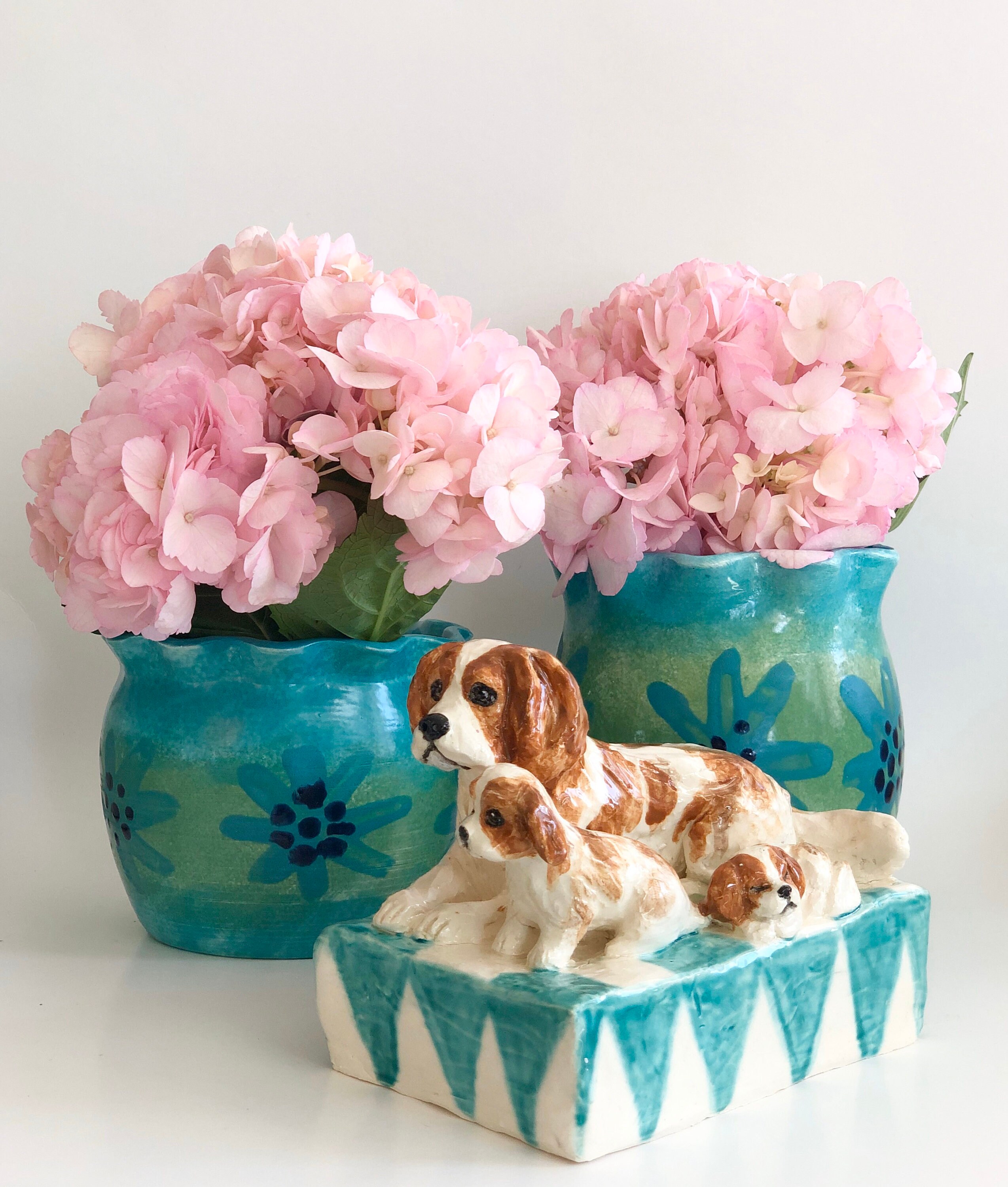 Turquoise Vase Handmade, Wheel Thrown Vase, Flower Vase, Aqua Pot