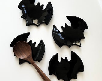 Bat Spatula Rest  Halloween Spatula Rest  Witch Kitchen  Gothic Spoon Rest  Spatula Rest  Halloween Decor  Goth Kitchen  Halloween Gift
