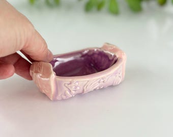 Handmade Blue Ceramic Ring Dish: Pottery Gift
