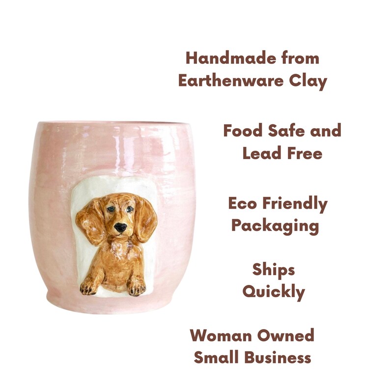 Tulip Vase Dachshund Art Flower Vase Housewarming Vase For Dachshund Lover image 7