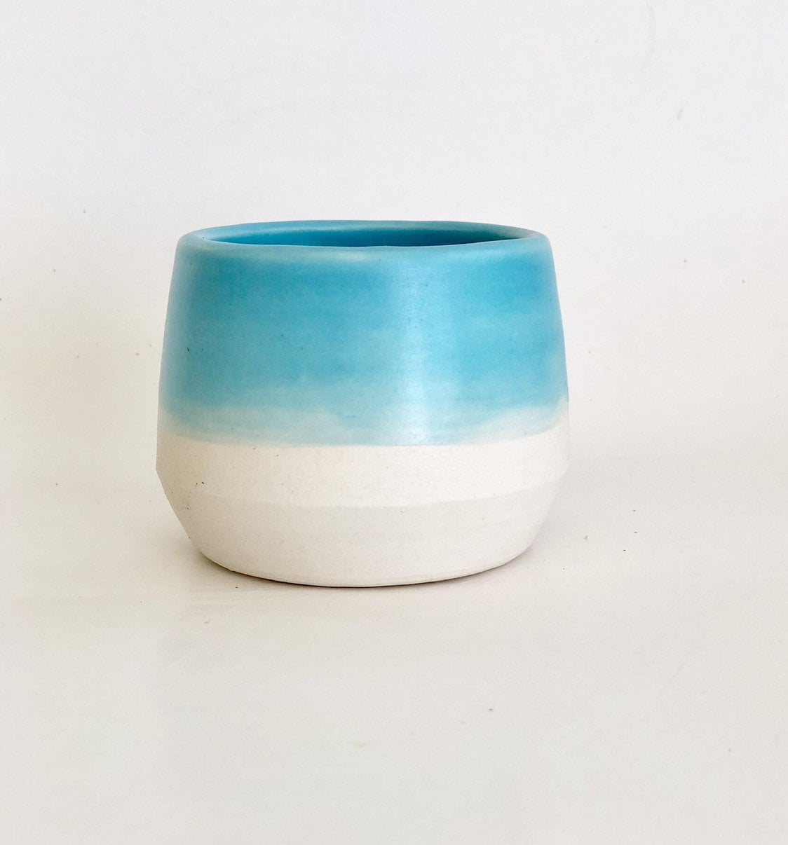 Mini Porcelain Pot, Blue Porcelain Bud Vase, White Mini Pot, Blue Mini