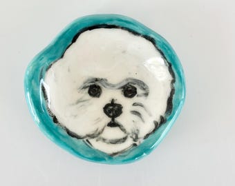 Bichon Frise Spoon Rest: Handmade Dog Lover Gift