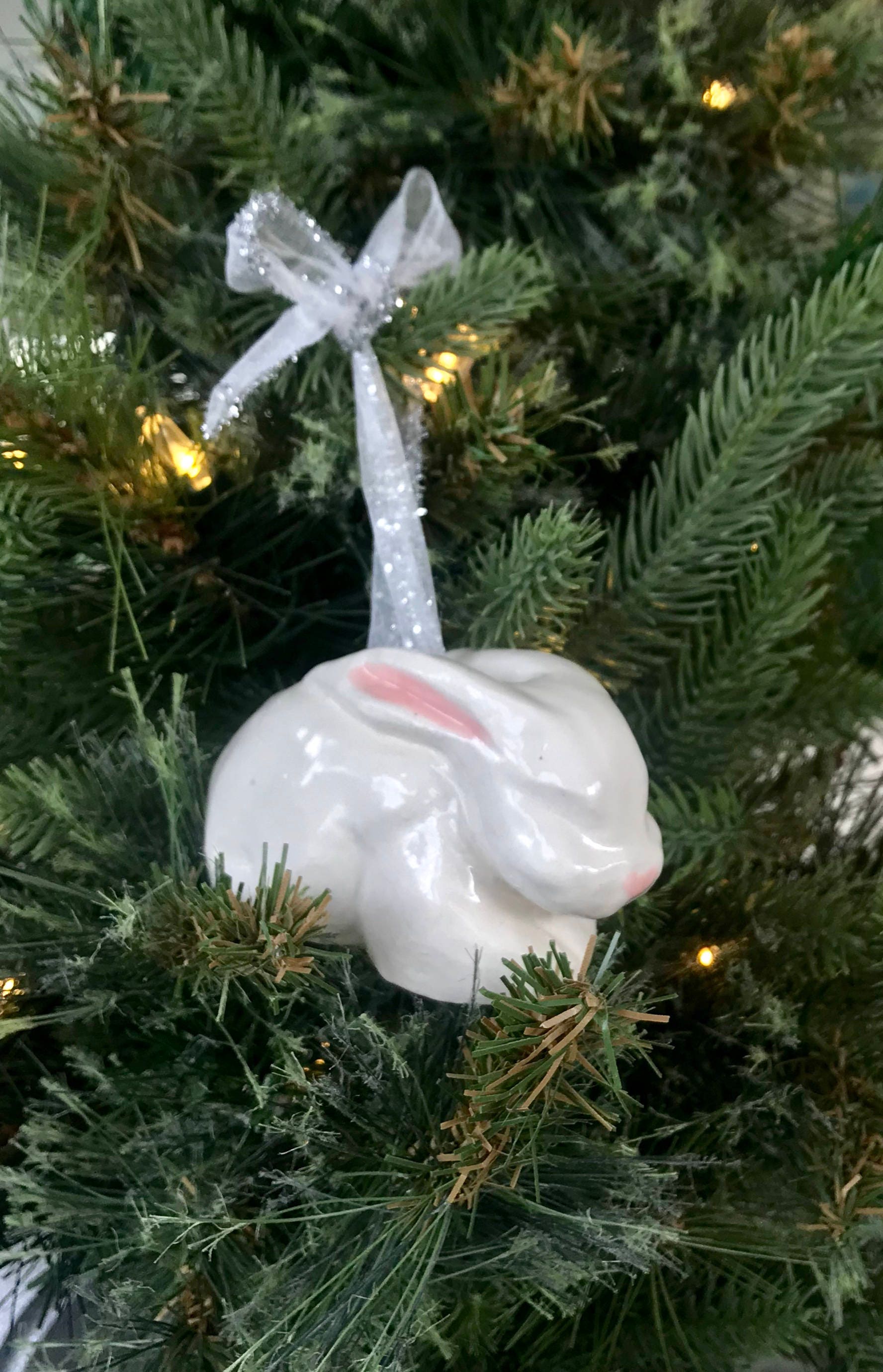 Rabbit Christmas Ornament Handmade