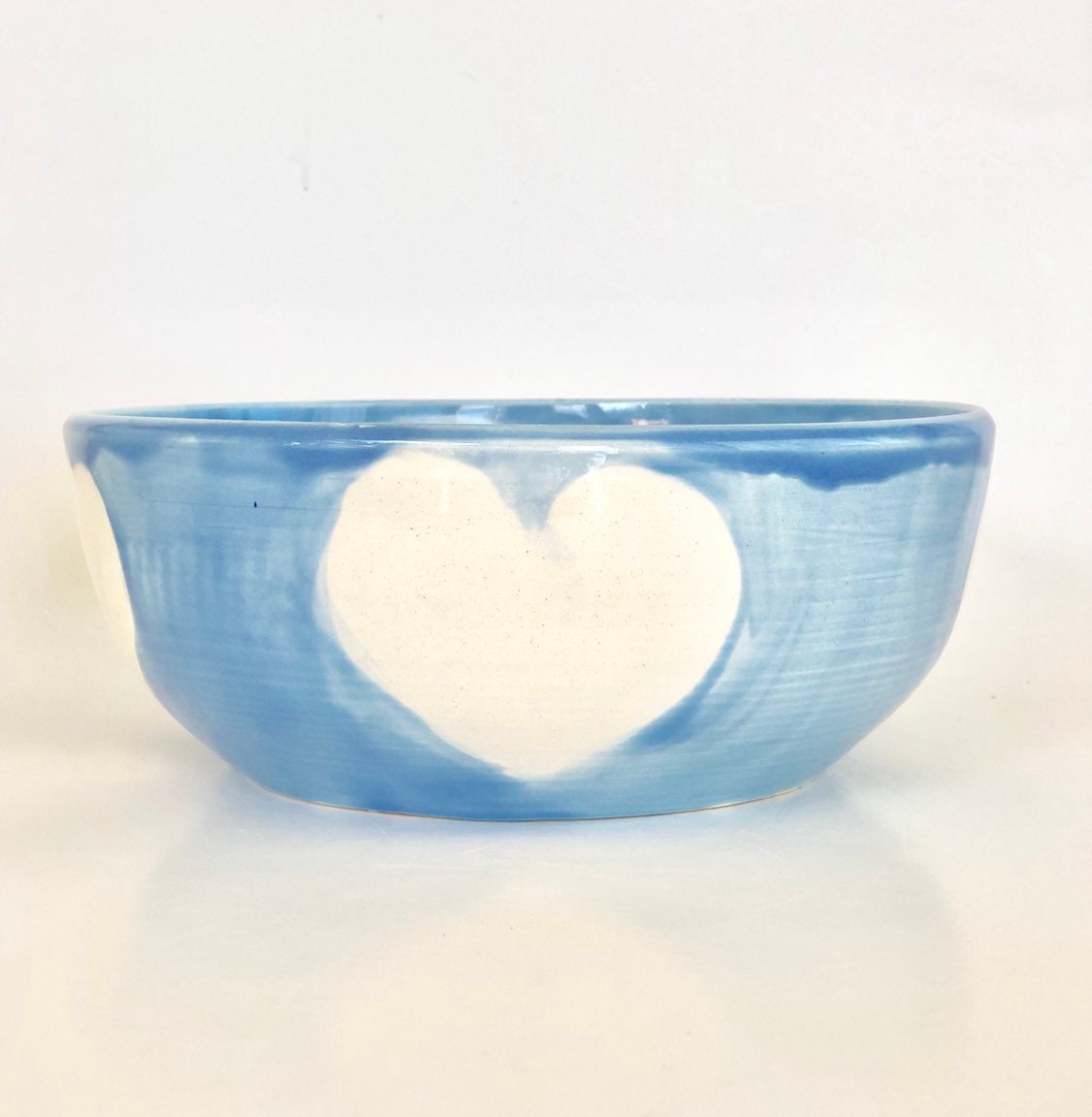 Heart Bowl, Heart Pottery, Thinking of You Gift, Heart Gift, Blue Heart