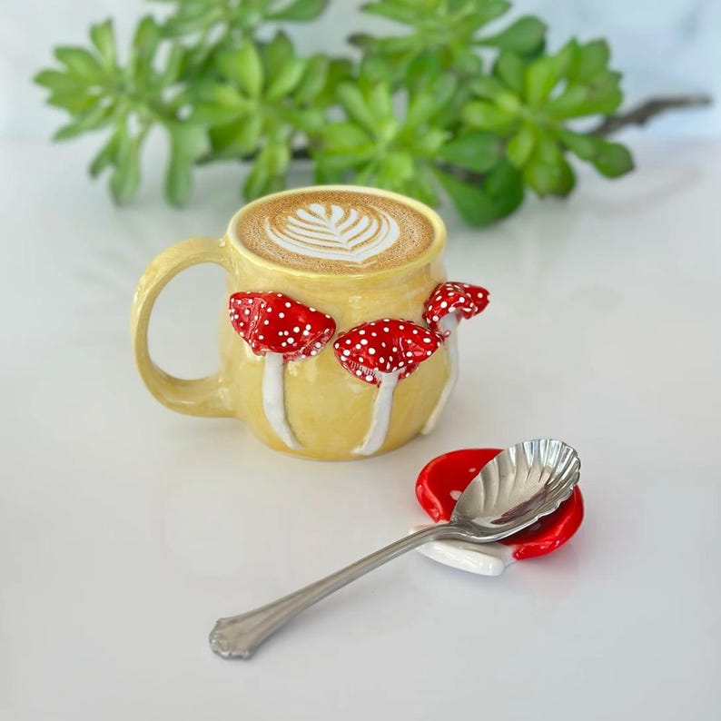 Mushroom Coffee Mug Mushroom Lover Gift Coffee Lover Mushroom Aesthetic Birthday Coffee Bar Mug Mushroom Gift Coffee Station Kitchen Decor