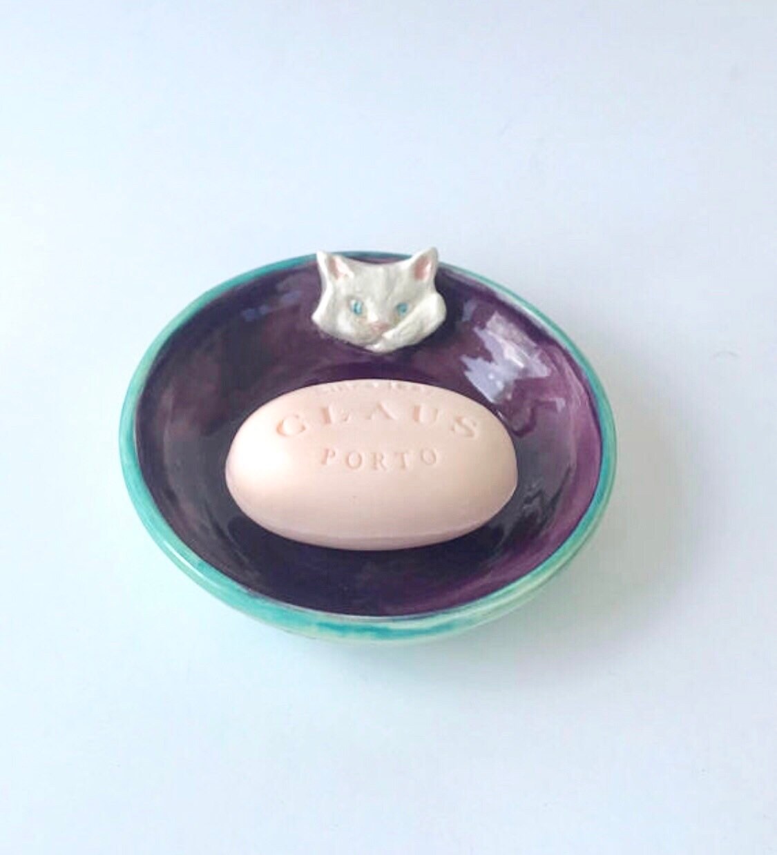 Soap Dish with Cat